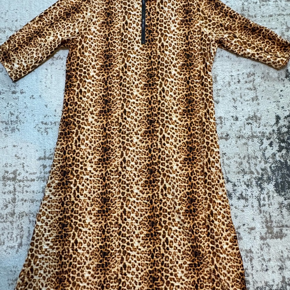 Darling Zadie B’s leopard waffle dress